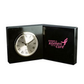 Open Book Clock - Jet Black